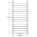 vidaXL Radiateur sèche-serviettes vertical de salle de bain 600x1200mm