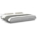vidaXL Cadre de lit sonoma gris 200x200 cm bois d'ingénierie