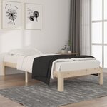 vidaXL Cadre de lit Bois de pin massif 90x200 cm