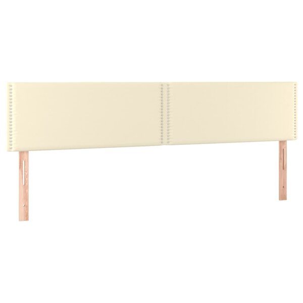vidaXL Têtes de lit 2 Pièces Crème 80x5x78/88 cm Similicuir