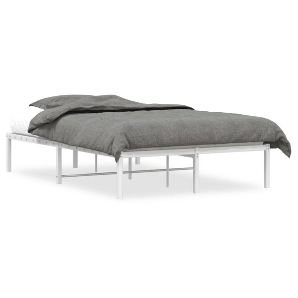 vidaXL Cadre de lit métal blanc 120x200 cm