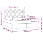 vidaXL Sommier à lattes de lit avec matelas Bleu 180x200 cm Tissu
