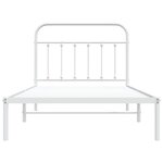 vidaXL Cadre de lit métal avec tête de lit blanc 100x200 cm