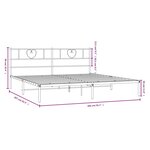 vidaXL Cadre de lit métal avec tête de lit blanc 200x200 cm