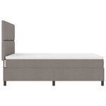vidaXL Lit à ressorts avec matelas taupe 140x200 cm en tissu