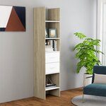 vidaXL Bibliothèque Blanc et chêne Sonoma 40x35x180 cm Aggloméré