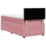 vidaXL Sommier à lattes de lit avec matelas Rose 90x190 cm Velours