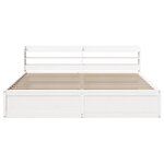 vidaXL Cadre de lit et tête de lit blanc 180x200 cm bois de pin massif