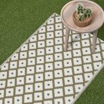 Tapis extérieur terrasse réversible - Tapis de jardin imperméable et résistant UV - May - Gris - 75x200 cm - HOMESCAPES