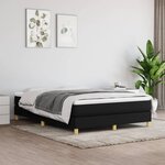 vidaXL Cadre de lit Noir 140x200 cm Tissu