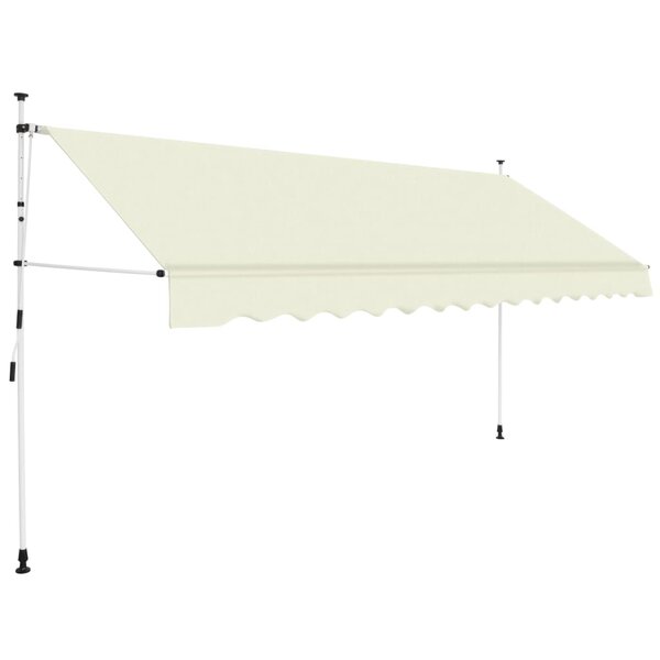 vidaXL Auvent manuel rétractable 350 cm Crème