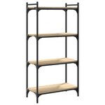 vidaXL Bibliothèque à 4 niveaux chêne sonoma 60x30x120 cm