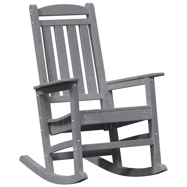 vidaXL Chaise à bascule de jardin Gris clair 70x92x108 cm HDPE
