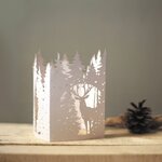 Photophore forêt de Noël en papier