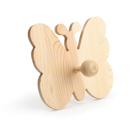 Patère Papillon en bois 14 cm