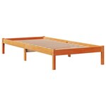 vidaXL Cadre de lit avec tête de lit cire marron 75x190 cm bois de pin