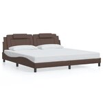 vidaXL Cadre de lit sans matelas marron 200x200 cm similicuir