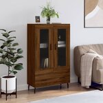 vidaXL Buffet haut chêne marron 69 5x31x115 cm bois d'ingénierie