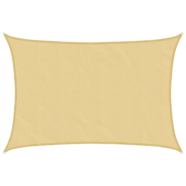 vidaXL Voile d'ombrage sable 4 5x3 5 m 100   polyester oxford