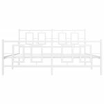 vidaXL Cadre de lit métal avec tête de lit/pied de lit blanc 150x200cm