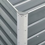 vidaXL Lit surélevé de jardin Acier galvanisé 240x40x45 cm Gris
