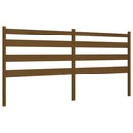 vidaXL Cadre de lit avec tête de lit marron miel 200x200cm bois massif