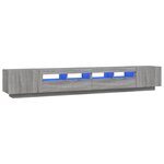 vidaXL Ensemble de meubles TV avec lumières LED 3 Pièces Sonoma gris