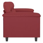 vidaXL Canapé à 2 places Rouge bordeaux 120 cm Similicuir