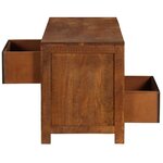 Vidaxl table basse avec 2 tiroirs 90x40x50 cm bois solide de manguier