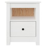 vidaXL Tables de chevet 2 Pièces Blanc 40x35x49 cm Bois de pin massif