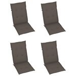 vidaXL Chaises inclinables de jardin lot de 4 et coussins bois acacia