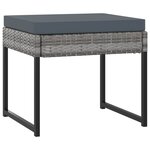 vidaXL Ensemble à manger de jardin coussins 11 Pièces Résine tressée Gris