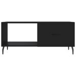 vidaXL Table basse noir 90x50x40 cm bois d'ingénierie