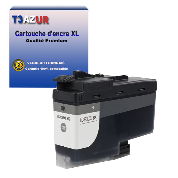 T3AZUR- Cartouche compatible avec Brother LC3239 XL Noire pour Brother MFC-J5945DW MFC-J6945DW