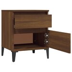 vidaXL Tables de chevet 2 Pièces Chêne marron 40x35x50 cm