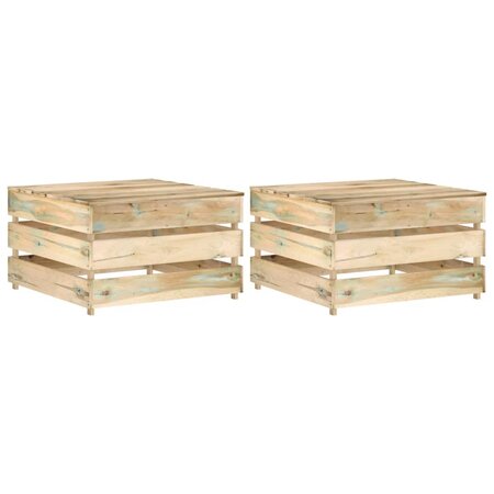 vidaXL Tables palette de jardin 2 Pièces Bois de pin imprégné