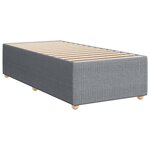 vidaXL Sommier à lattes de lit et matelas Gris clair 90x190 cm Tissu
