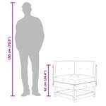 vidaXL Canapé d'angle avec coussins blanc bois de pin solide