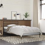 vidaXL Cadre de lit sonoma gris 75x190 cm bois d'ingénierie et métal