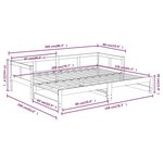 vidaXL Lit coulissant Blanc Bois de pin solide 2x(80x200) cm