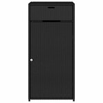 vidaXL Armoire de rangement de jardin noir 55x55x111 cm résine tressée