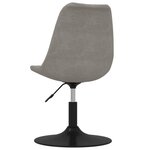vidaXL Chaises à manger pivotantes lot de 4 Gris clair Velours