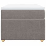 vidaXL Sommier à lattes de lit avec matelas Taupe 100x200 cm Tissu