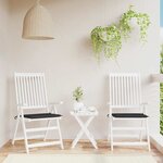 vidaXL Coussins de chaise de jardin lot de 2 noir 50x50x4 cm