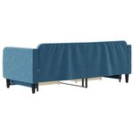 vidaXL Lit de jour avec gigogne et tiroirs sans matelas bleu 80x200 cm