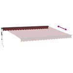 vidaXL Auvent rétractable automatique avec LED bordeaux 450x300 cm