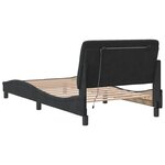vidaXL Cadre de lit avec lumières LED noir 100x200 cm velours