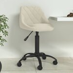 Vidaxl chaise de salle à manger crème velours