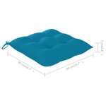 vidaXL Chaises à manger d'extérieur lot de 6 et coussins Acacia massif