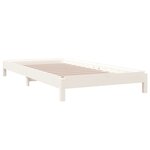 vidaXL Lit empilable sans matelas blanc 90x190 cm bois de pin massif